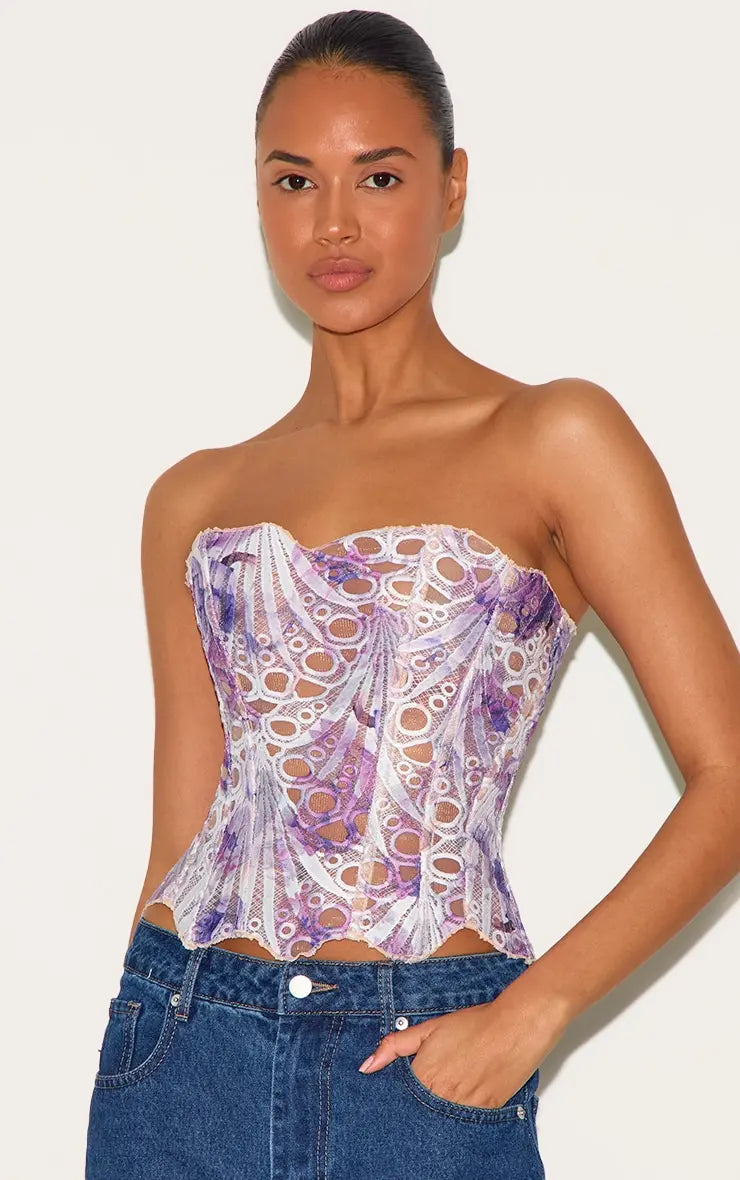 Effini Floral Lace Corset EFFINI